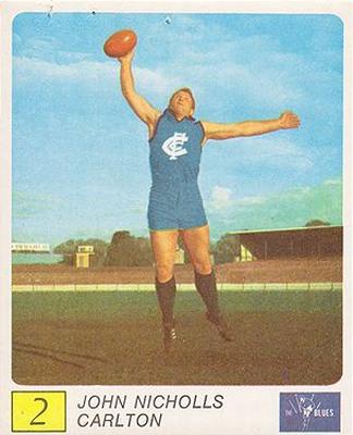 1970 Kellogg's VFL Footballers In Action #2 John Nicholls Front